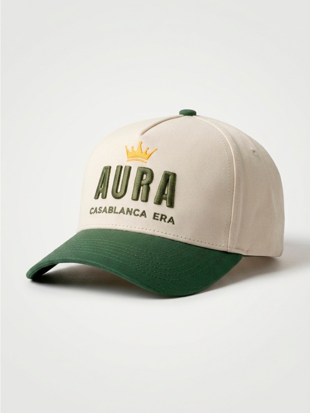 Aura Casablanca Era Two-Tone Cap - Cream & Green